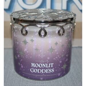 BATH & BODY WORKS 3 WICK 14.5 ~"MOONLIT GODDESS” Fancy Lid RARE